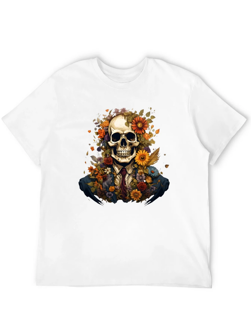 Floral Skull Graphic Tee - Unique Art Design product image 11