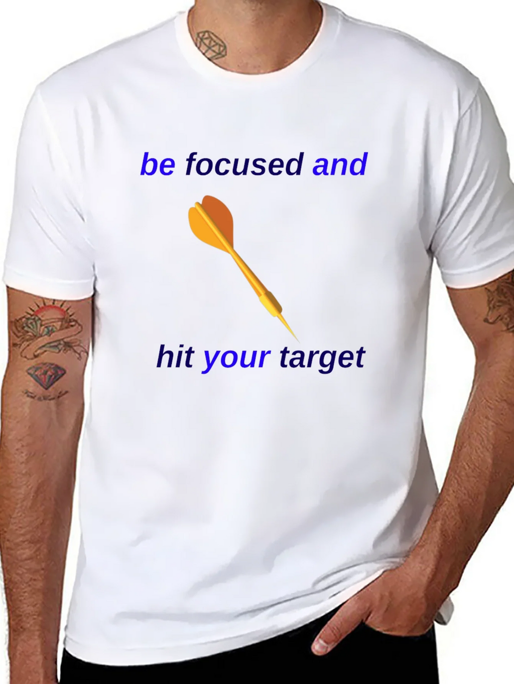 Motivational Dart T-Shirt - Focus and Achieve! product image 6
