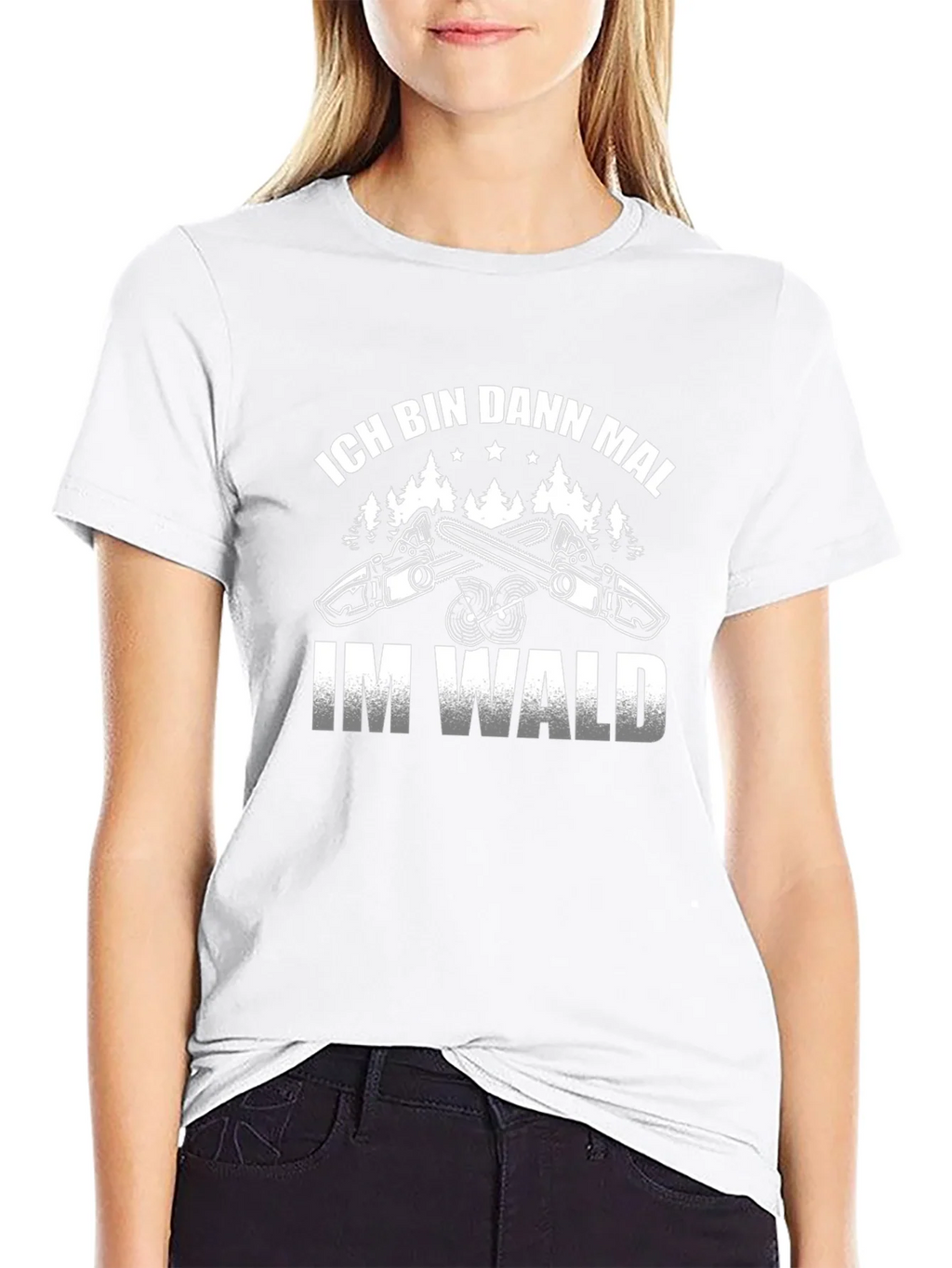 Ich Bin Dann Mal Im Wald Black T-Shirt product image 8