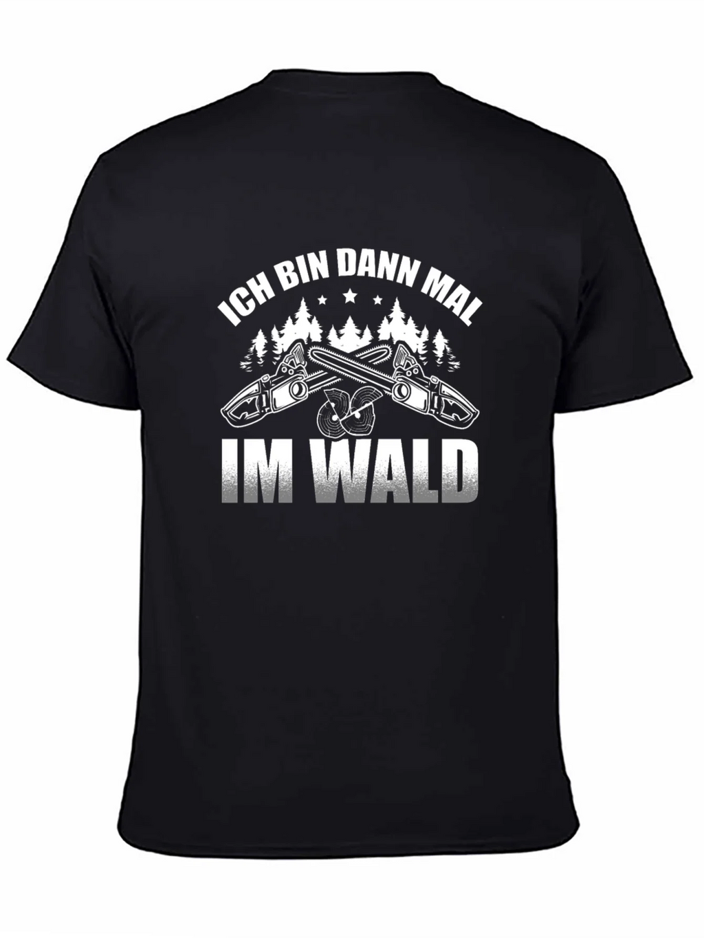 Ich Bin Dann Mal Im Wald Black T-Shirt product image 4