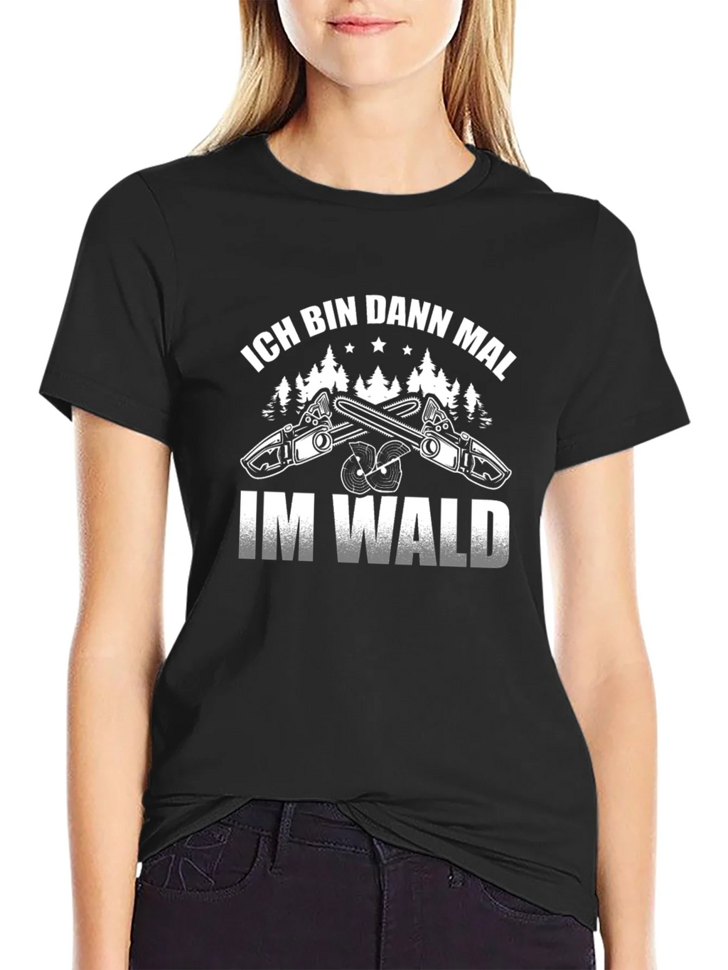 Ich Bin Dann Mal Im Wald Black T-Shirt product image 2