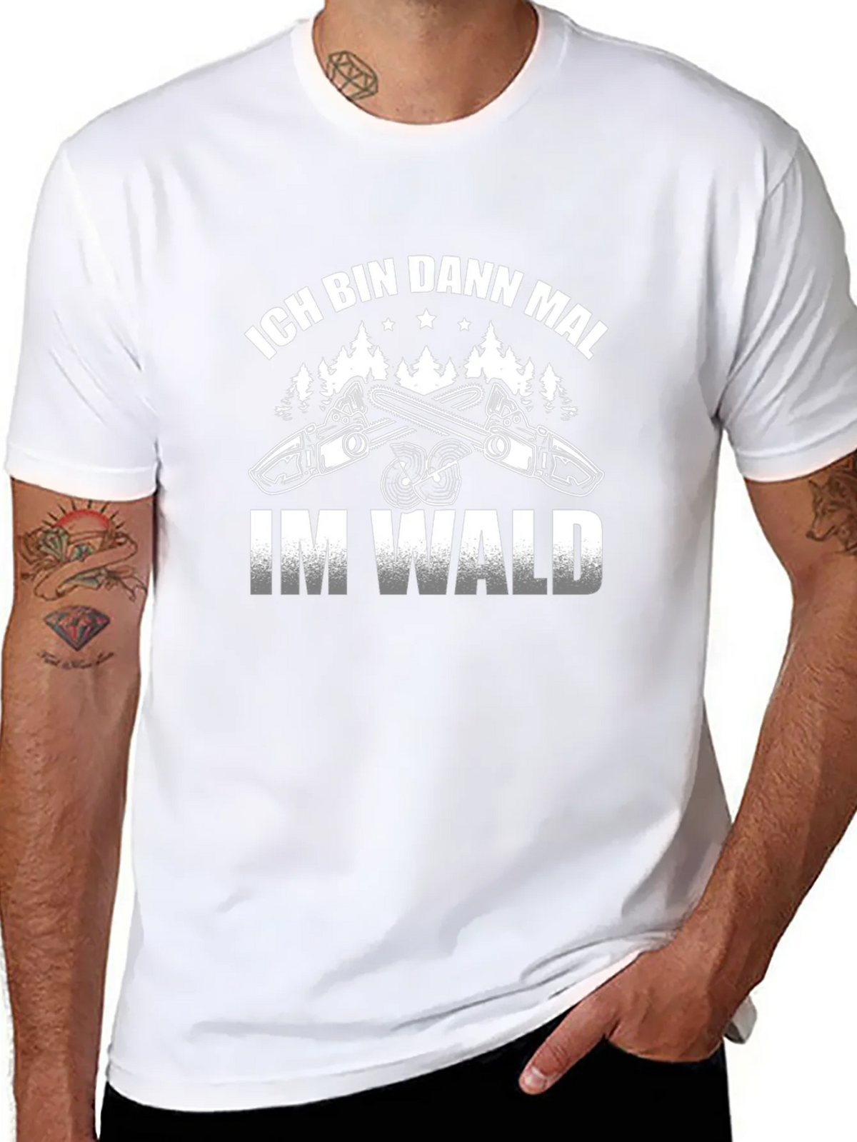Ich Bin Dann Mal Im Wald Black T-Shirt product image 7