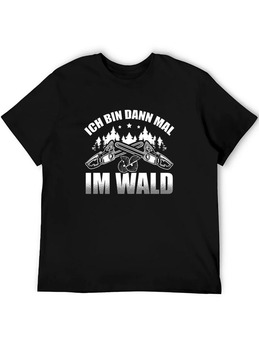 Ich Bin Dann Mal Im Wald Black T-Shirt product image 5