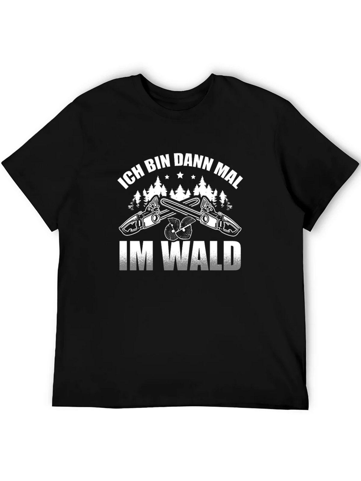 Ich Bin Dann Mal Im Wald Black T-Shirt product image 5