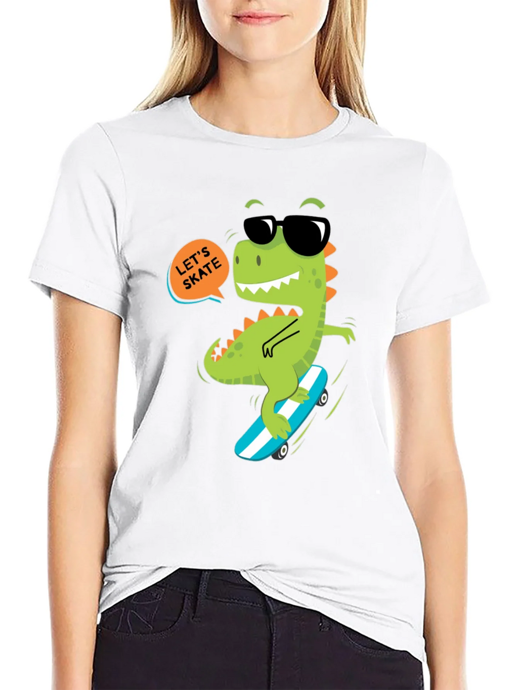 Dino Skateboard T-Shirt - Lets Skate product image 8