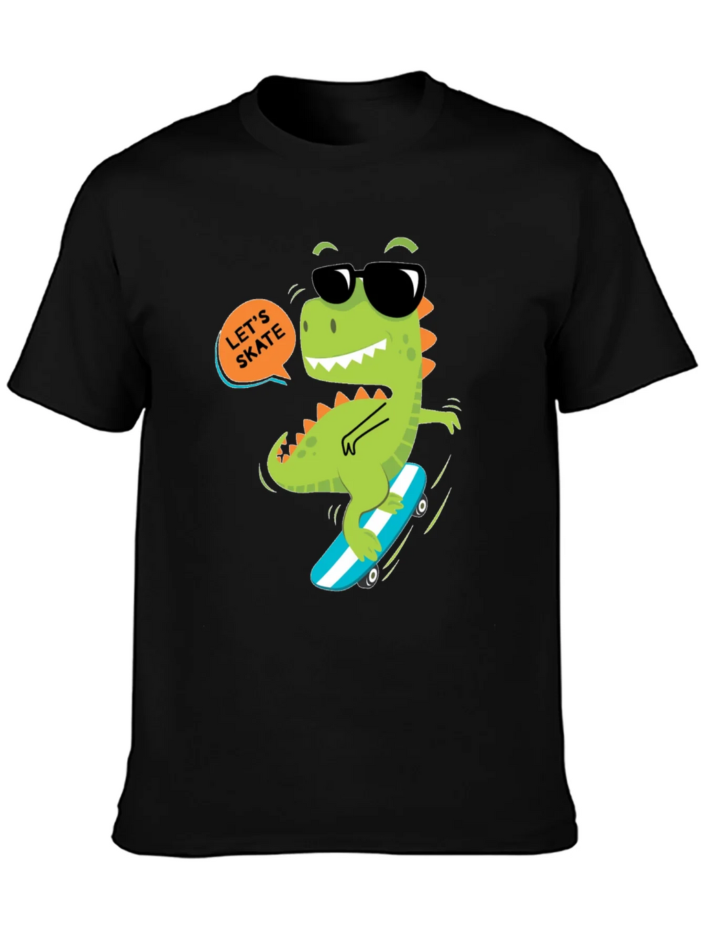 Dino Skateboard T-Shirt - Lets Skate product image 3
