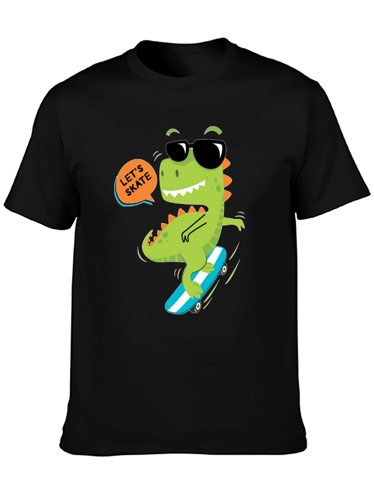 Dino Skateboard T-Shirt - Lets Skate product image 3