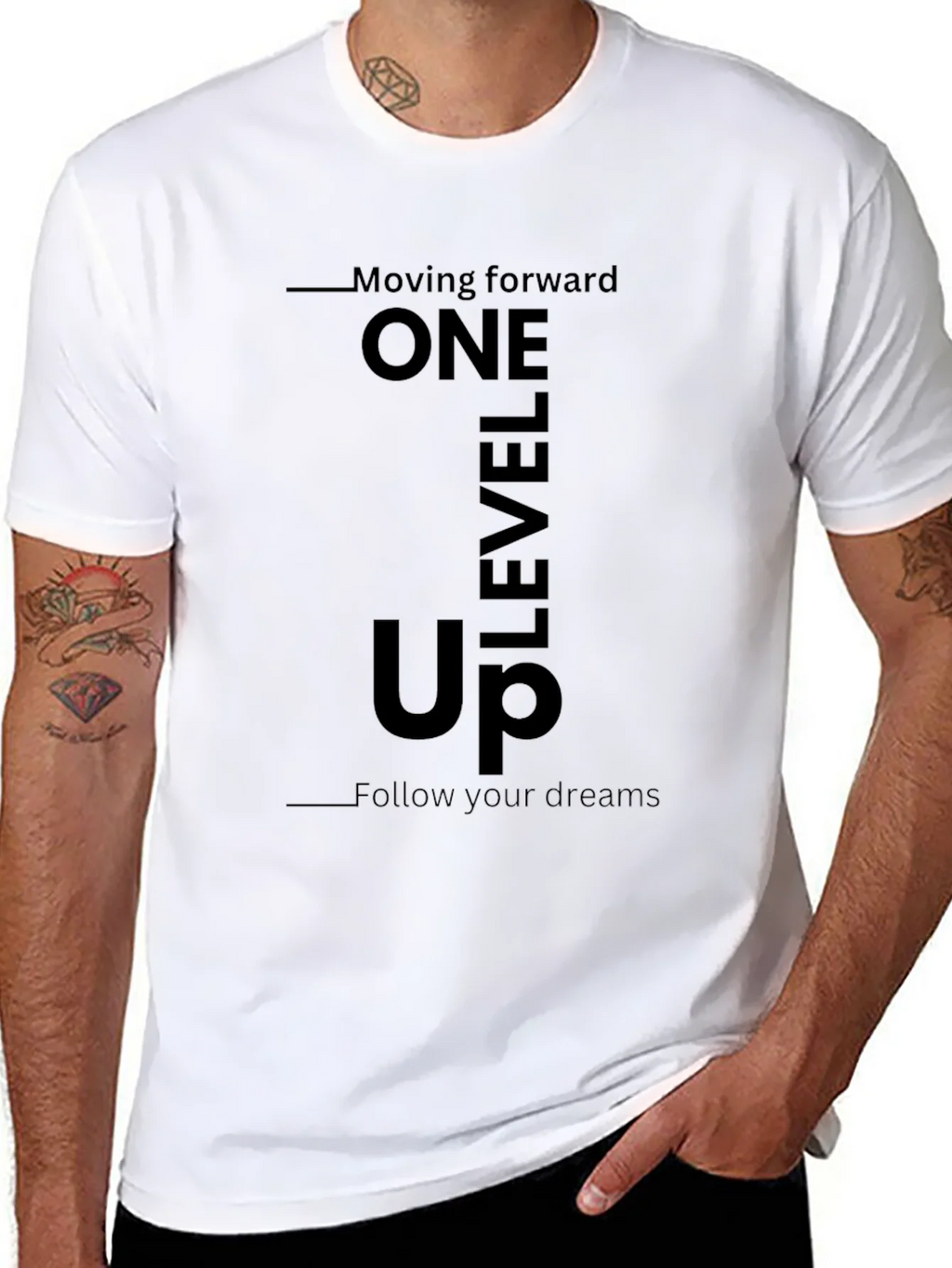 One Level Up Graphic Tee - Black Casual T-Shirt product image 6