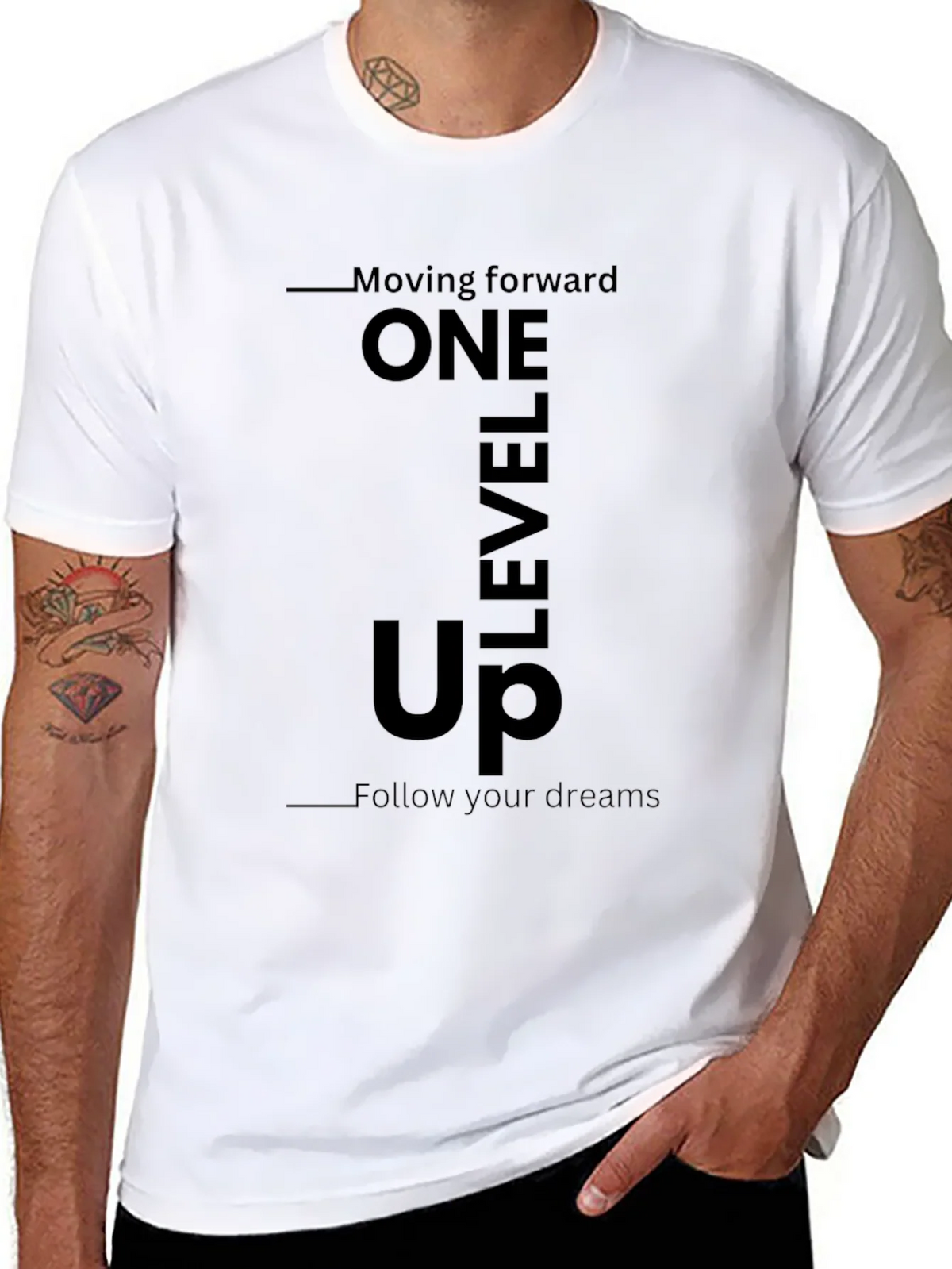 One Level Up Graphic Tee - Black Casual T-Shirt product image 6