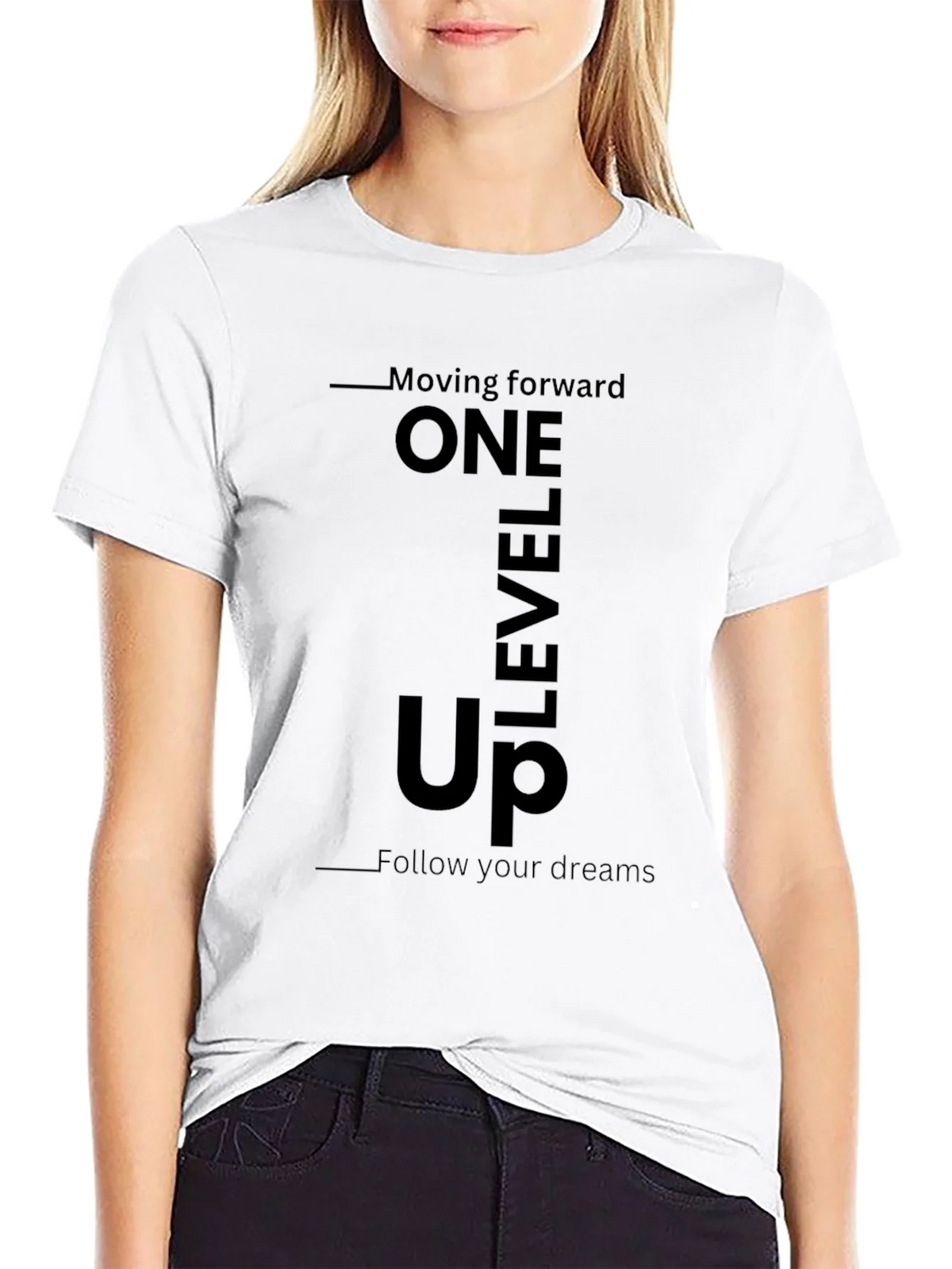 One Level Up Graphic Tee - Black Casual T-Shirt product image 7
