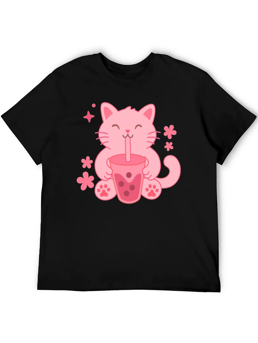 Cute Cat Boba Tea Graphic Tee - Trendy Unisex Shirt product image 5