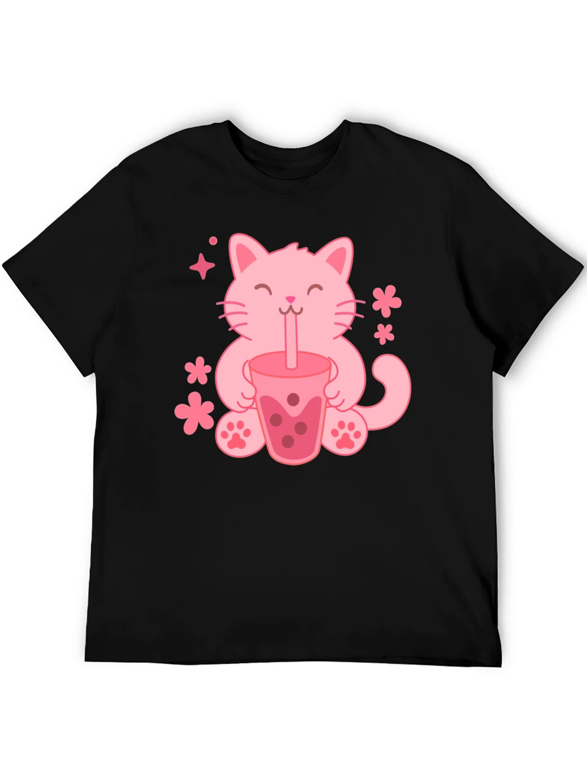 Cute Cat Boba Tea Graphic Tee - Trendy Unisex Shirt product image 5