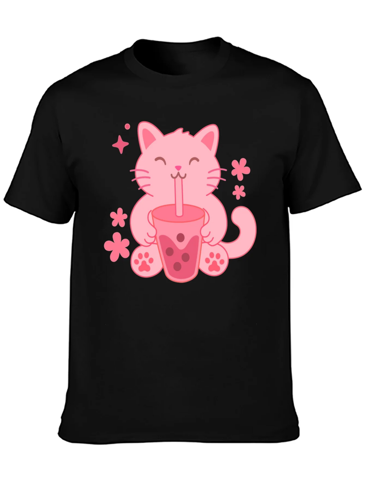 Cute Cat Boba Tea Graphic Tee - Trendy Unisex Shirt product image 3