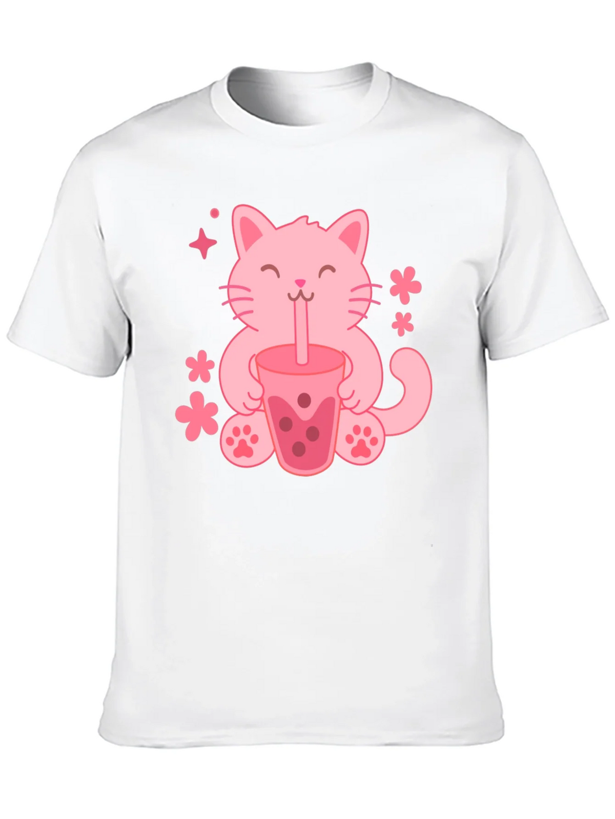 Cute Cat Boba Tea Graphic Tee - Trendy Unisex Shirt product image 9