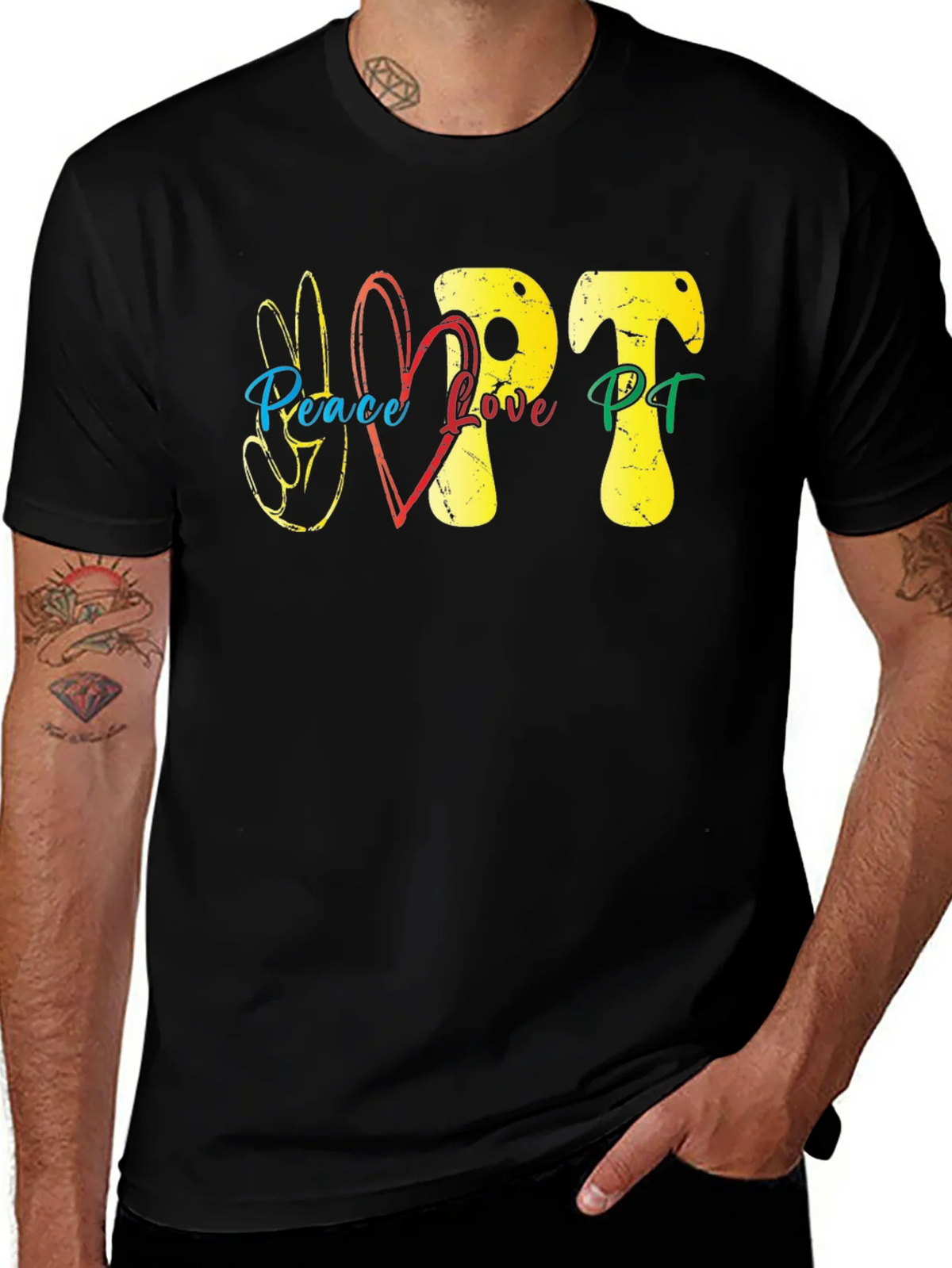 Peace Love PT T-Shirt - Therapy Tee product image 1