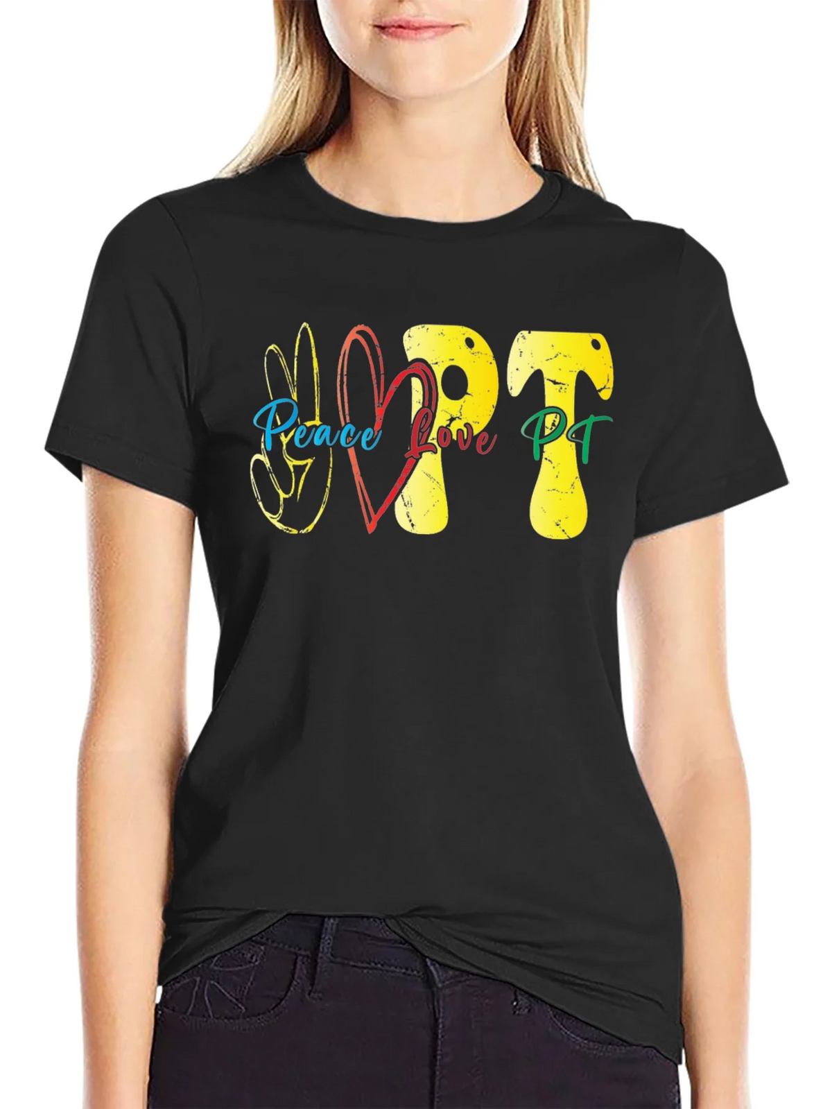 Peace Love PT T-Shirt - Therapy Tee product image 2