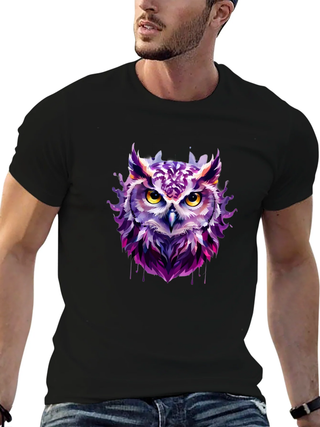 Artistic Owl Graphic Tee - Unique Design product image 6