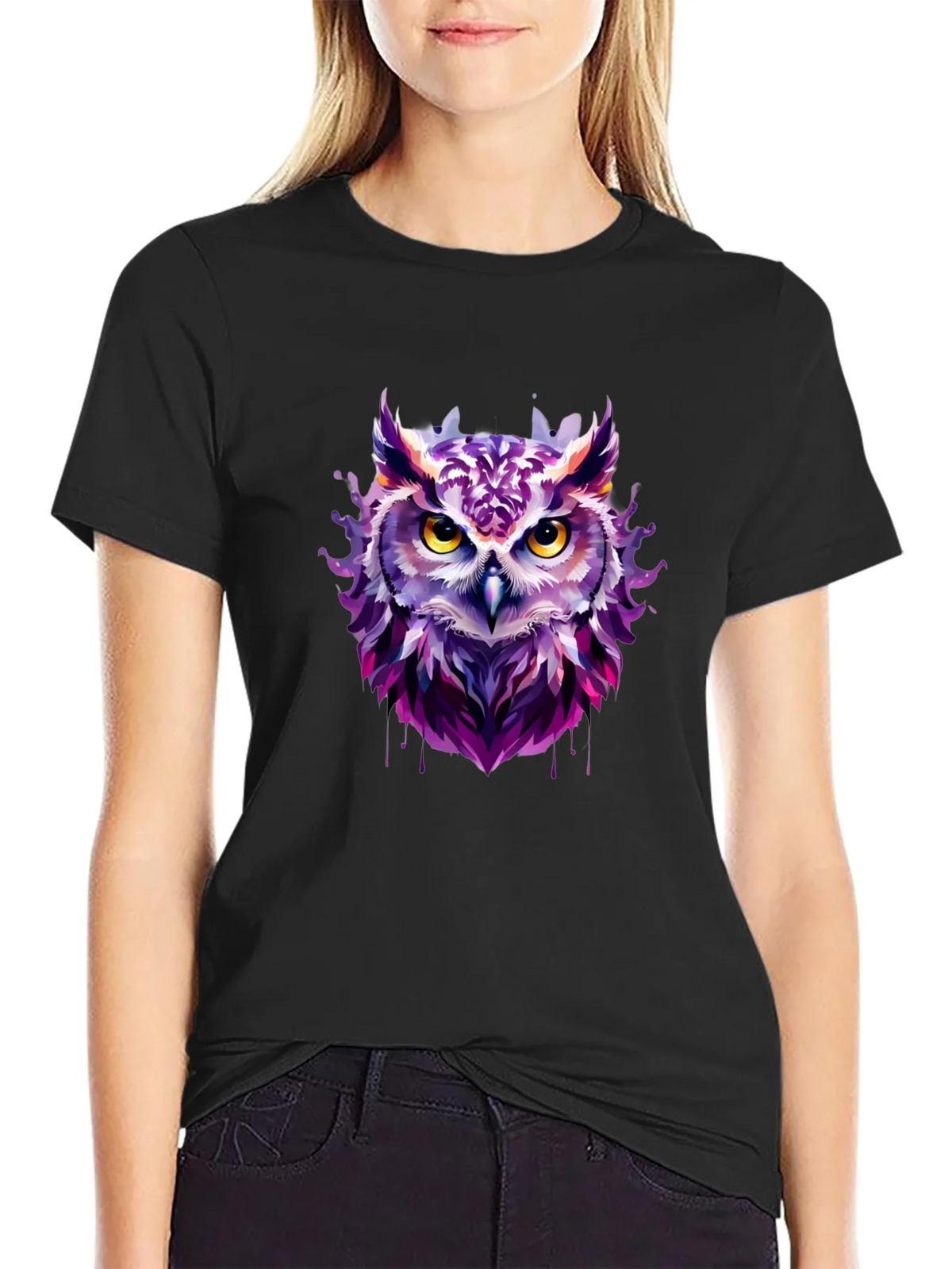 Artistic Owl Graphic Tee - Unique Design product image 2