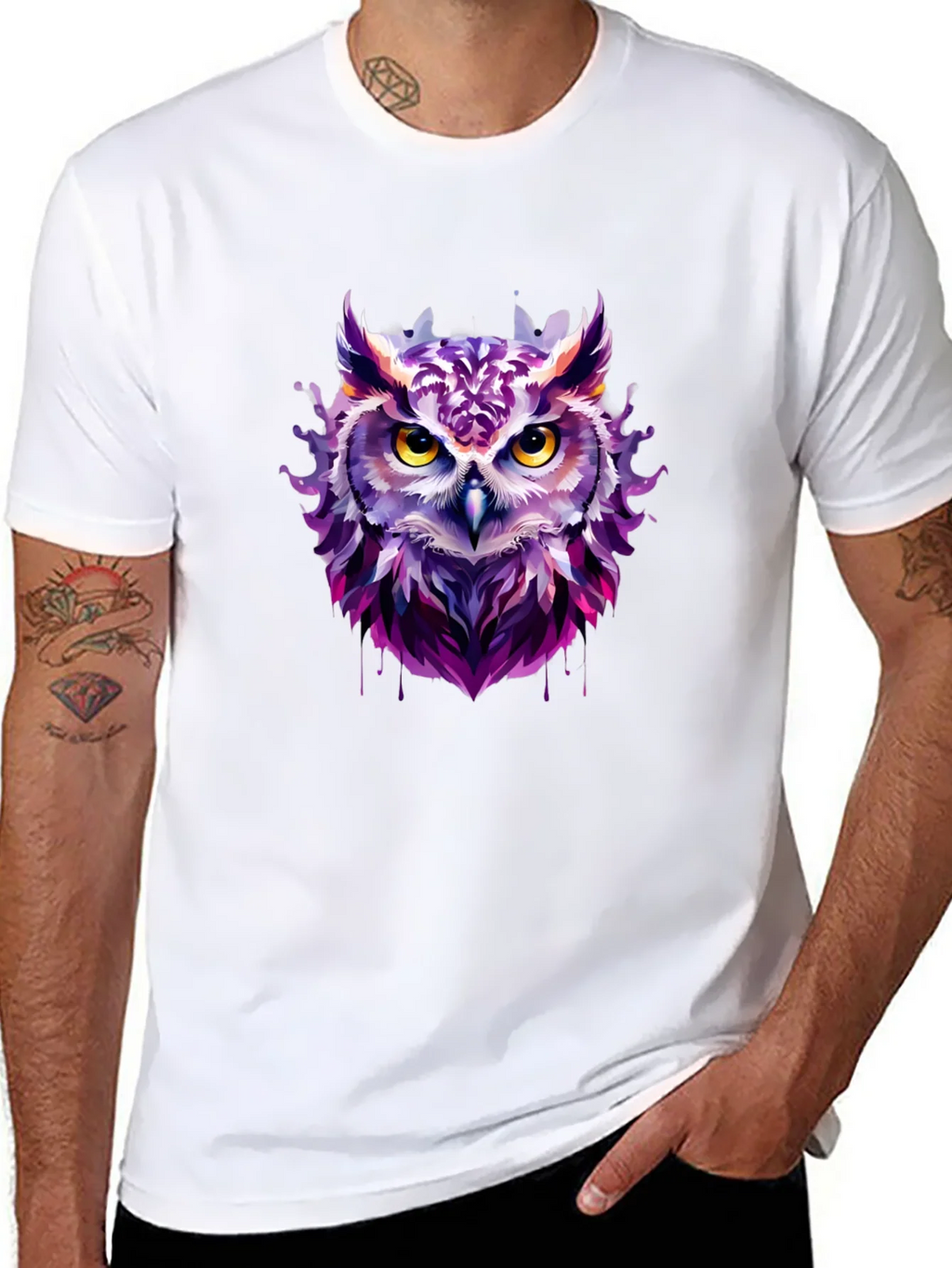 Artistic Owl Graphic Tee - Unique Design product image 7