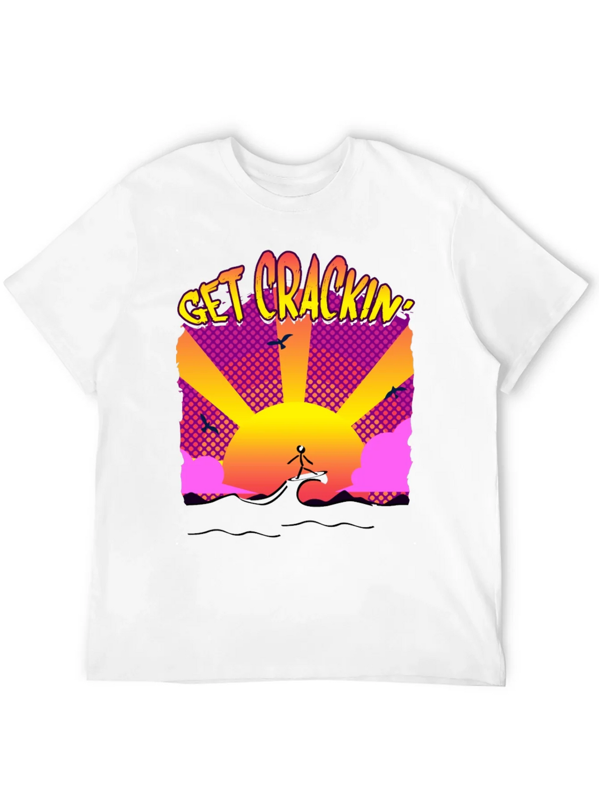 Get Crackin Graphic T-Shirt - Surfing Sunrise product image 10