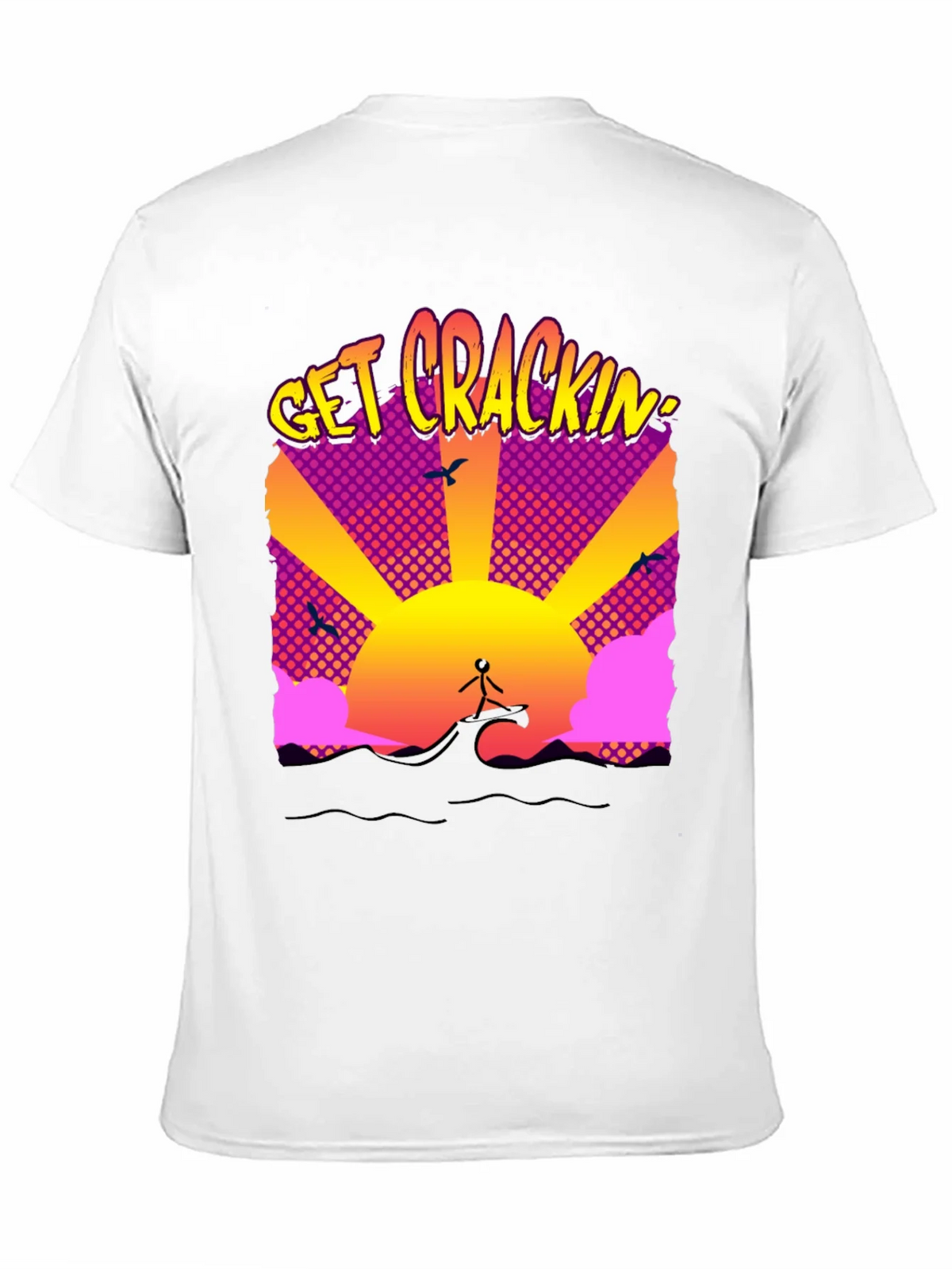 Get Crackin Graphic T-Shirt - Surfing Sunrise product image 9