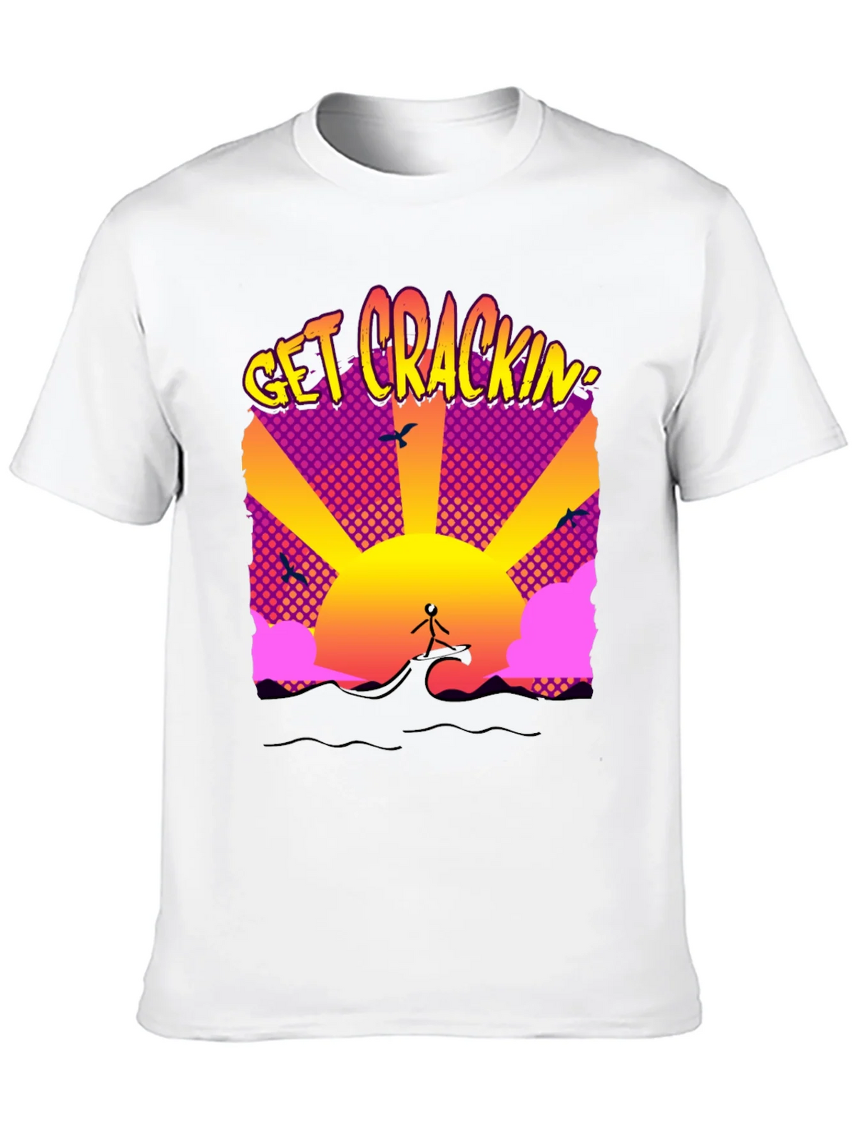 Get Crackin Graphic T-Shirt - Surfing Sunrise product image 8