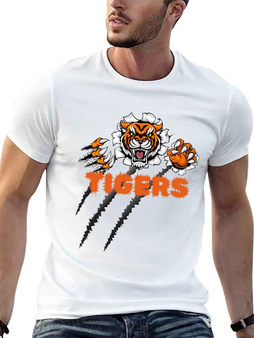 Tigers Graphic Print Black T-Shirt product image 11