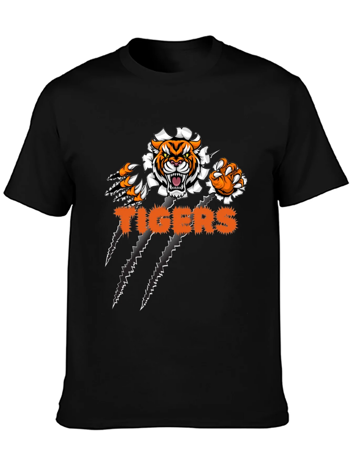 Tigers Graphic Print Black T-Shirt product image 3