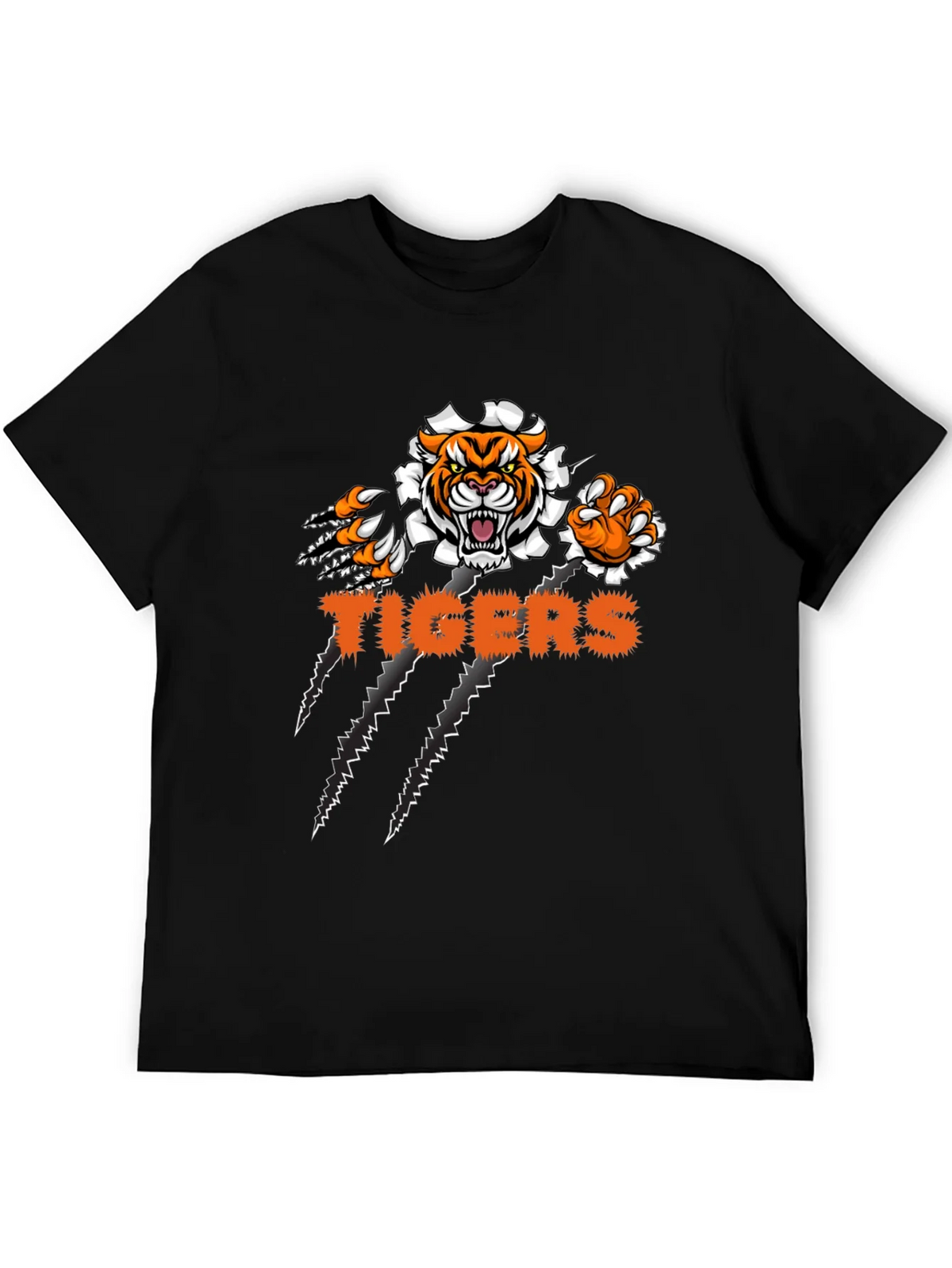 Tigers Graphic Print Black T-Shirt product image 5
