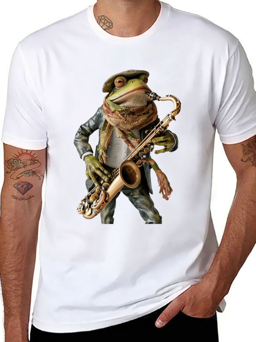 Jazz Frog Saxophone T-Shirt - Cool Musician Tee product image 7