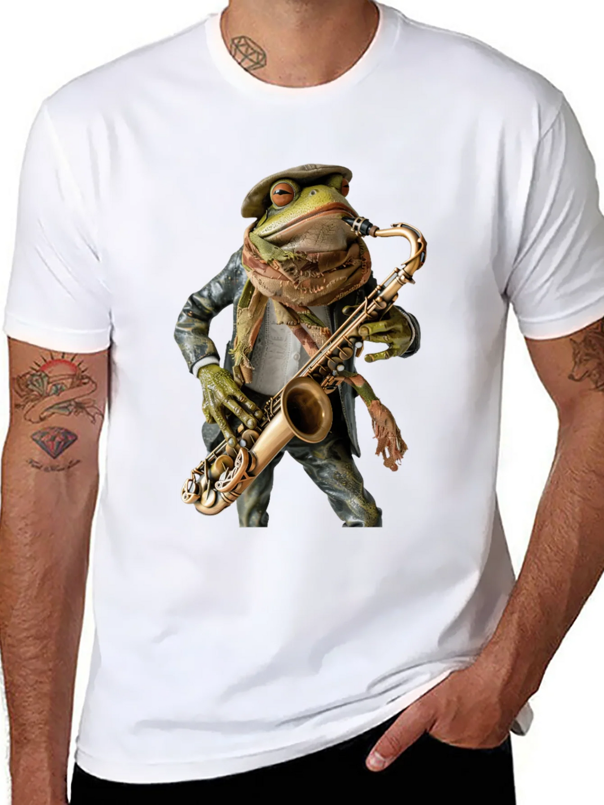 Jazz Frog Saxophone T-Shirt - Cool Musician Tee product image 7