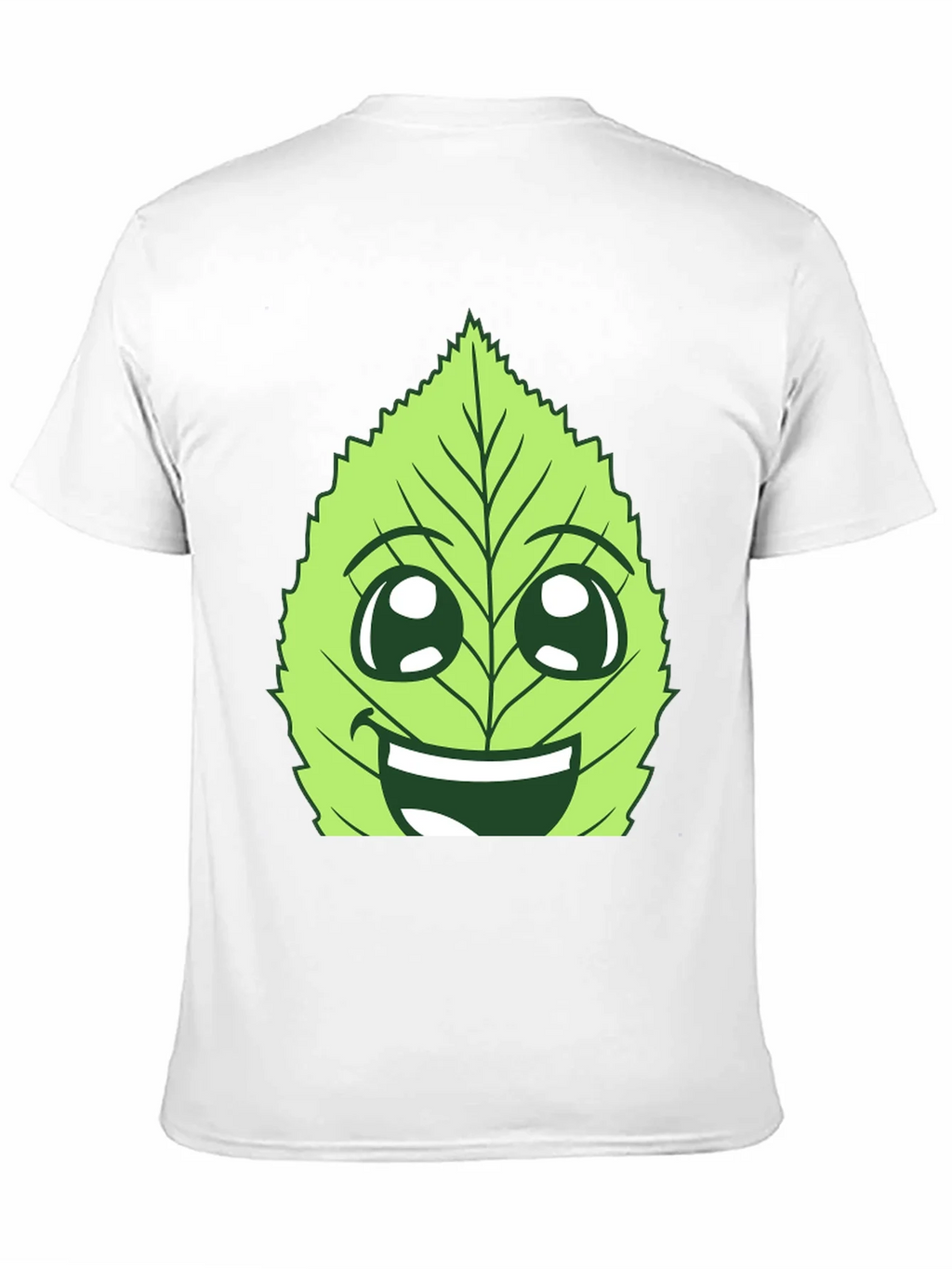 Funny Leaf Face Graphic T-Shirt - Black Cotton Tee product image 10