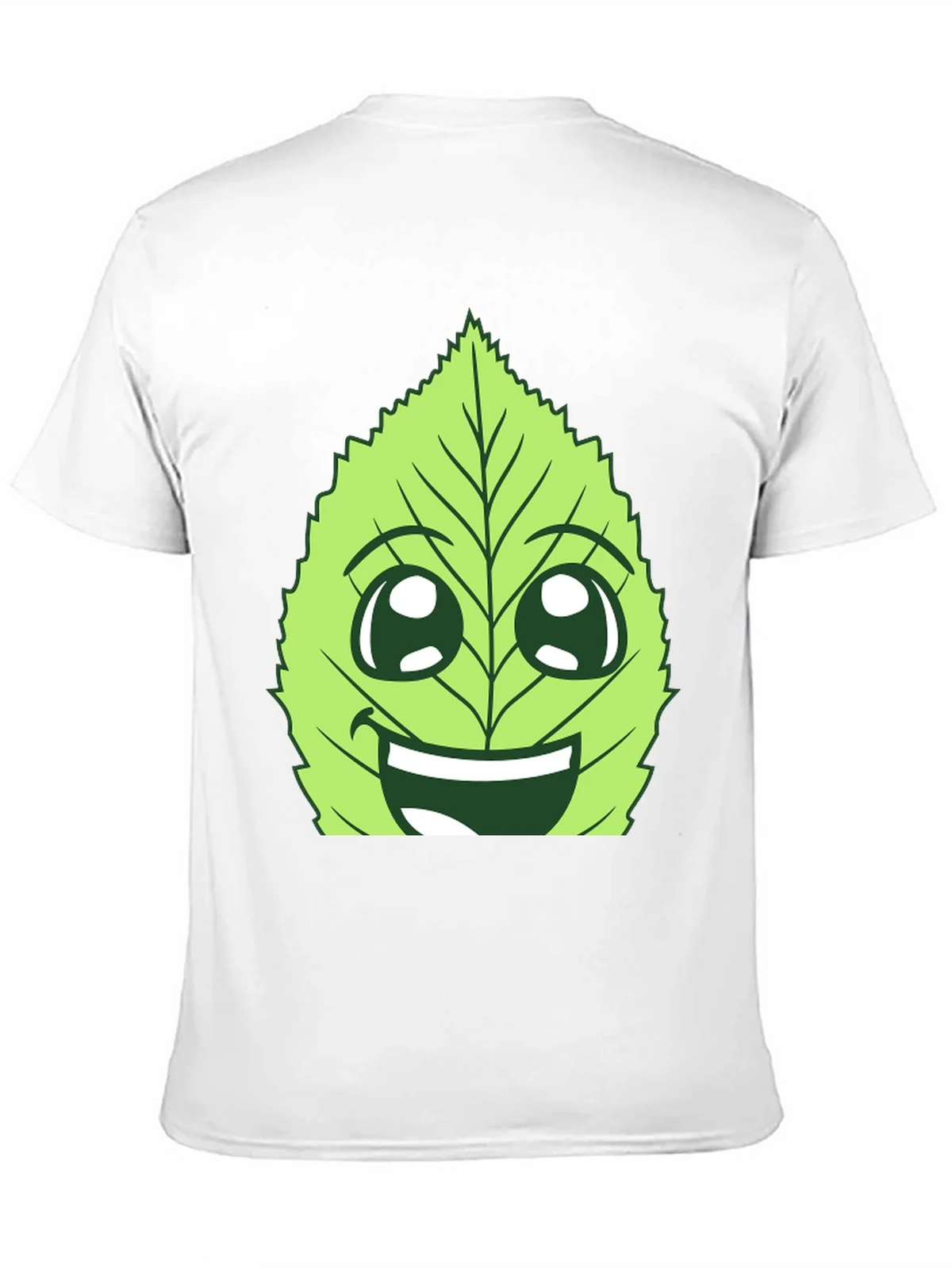 Funny Leaf Face Graphic T-Shirt - Black Cotton Tee product image 10
