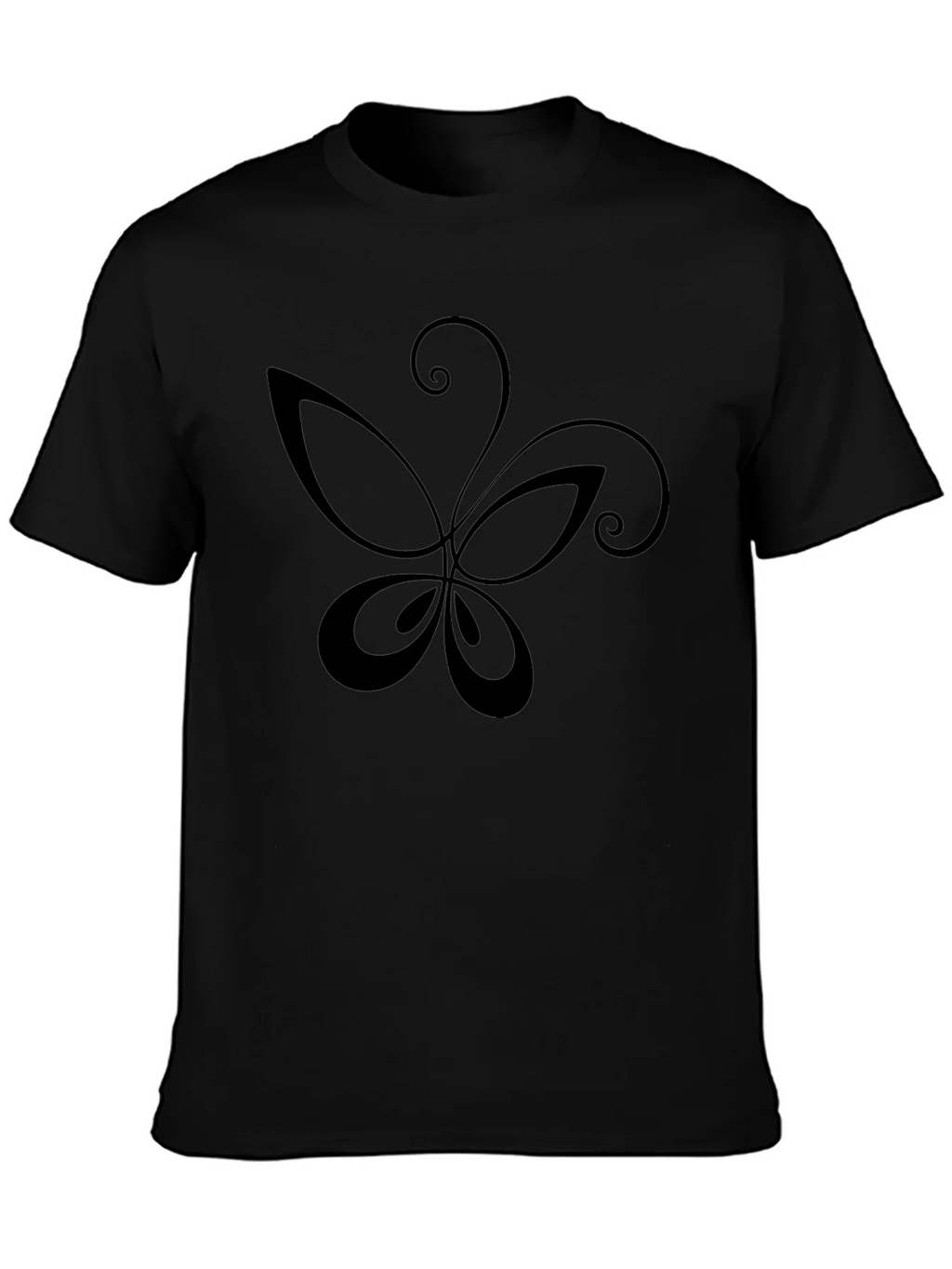 Stylish Black Butterfly Graphic T-Shirt product image 1