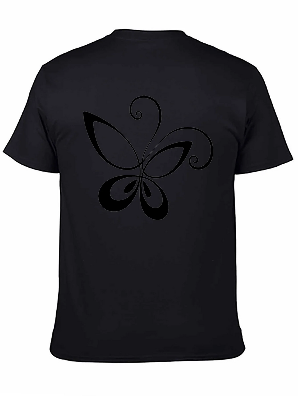 Stylish Black Butterfly Graphic T-Shirt product image 2