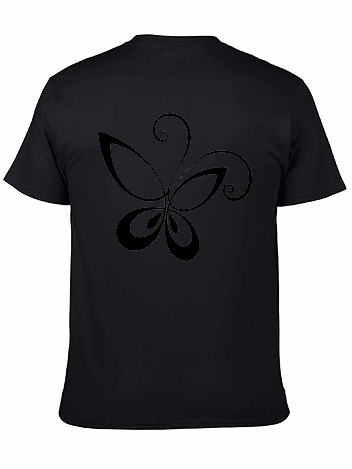 Stylish Black Butterfly Graphic T-Shirt product image 2