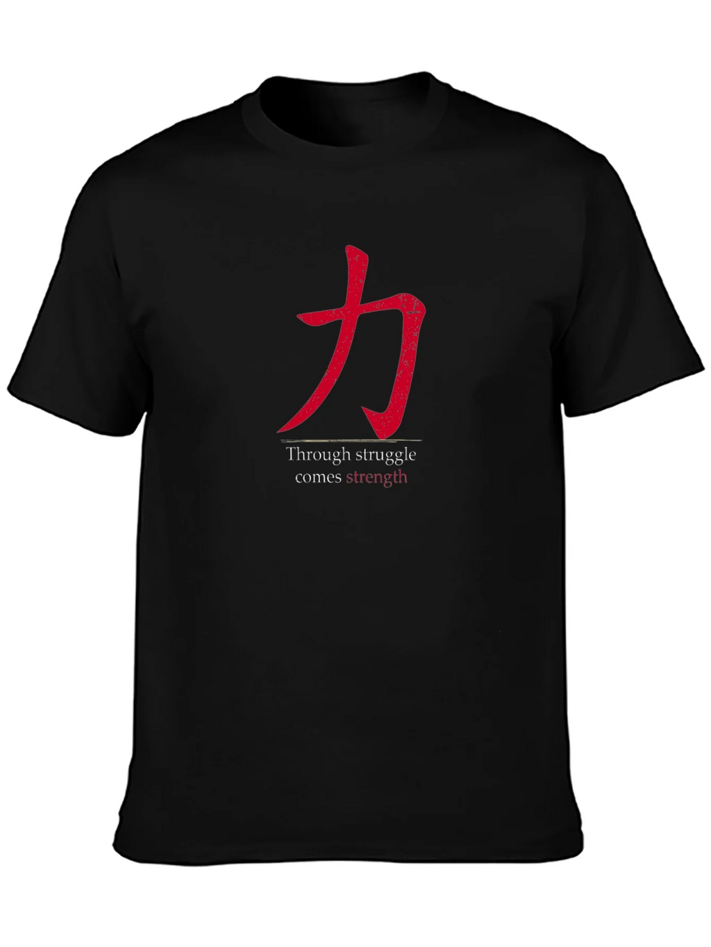 Strength Through Struggle Mens Black T-Shirt product image 3
