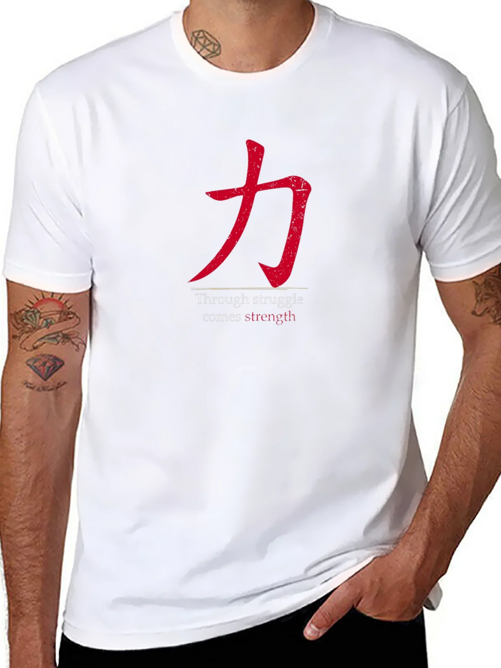 Strength Through Struggle Mens Black T-Shirt product image 7