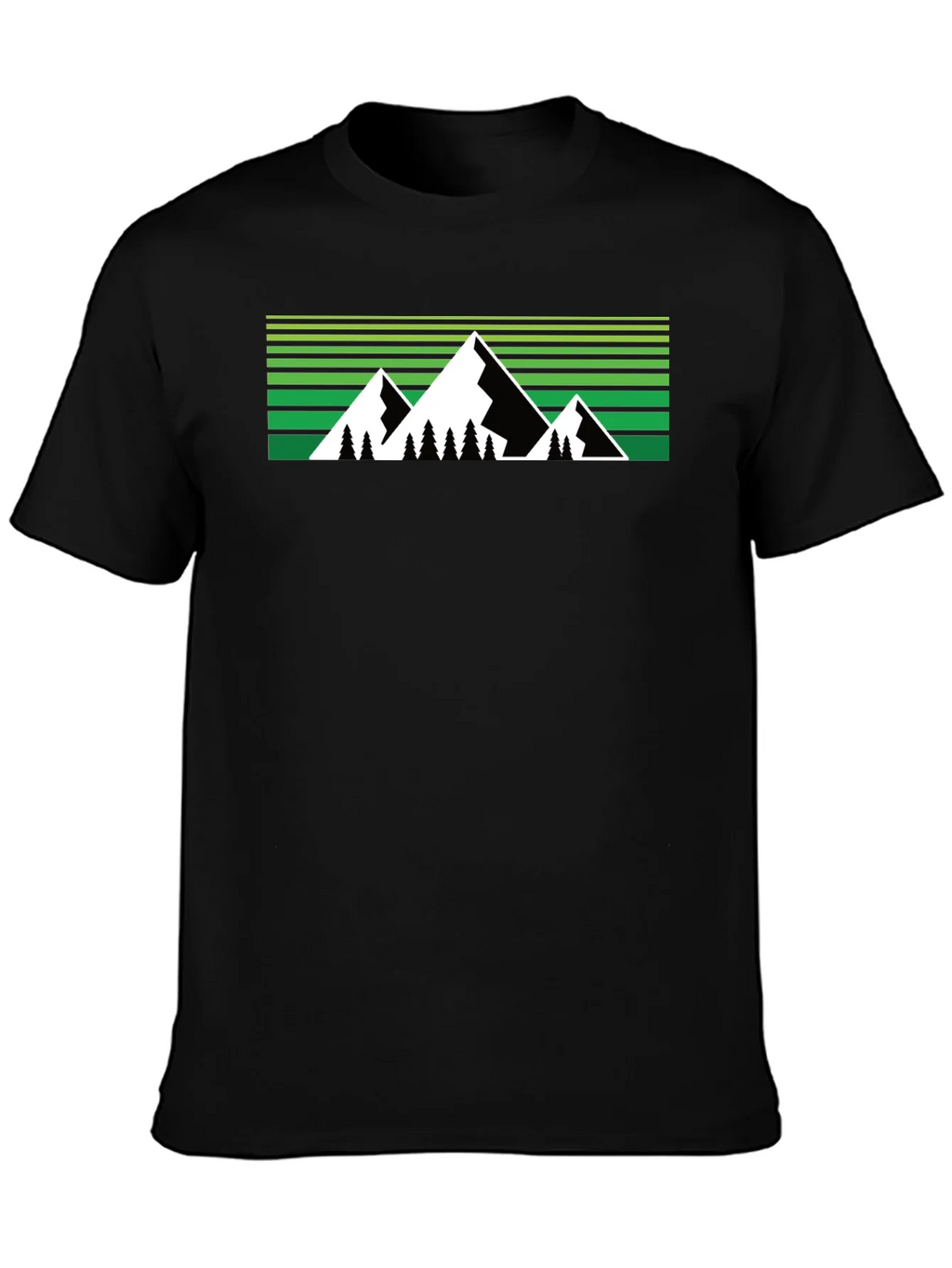 Mountain Graphic Tee - Black Crew Neck product image 3