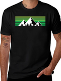 Mountain Graphic Tee - Black Crew Neck product image 1