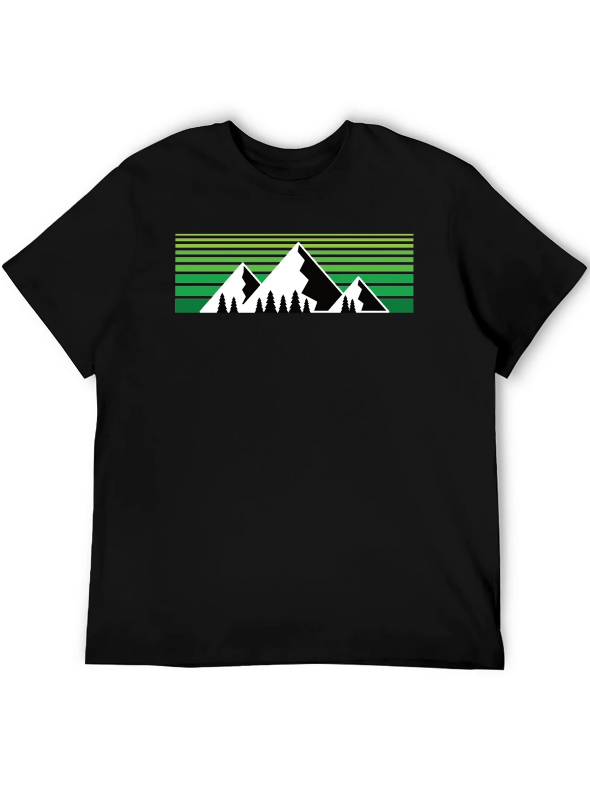 Mountain Graphic Tee - Black Crew Neck product image 4