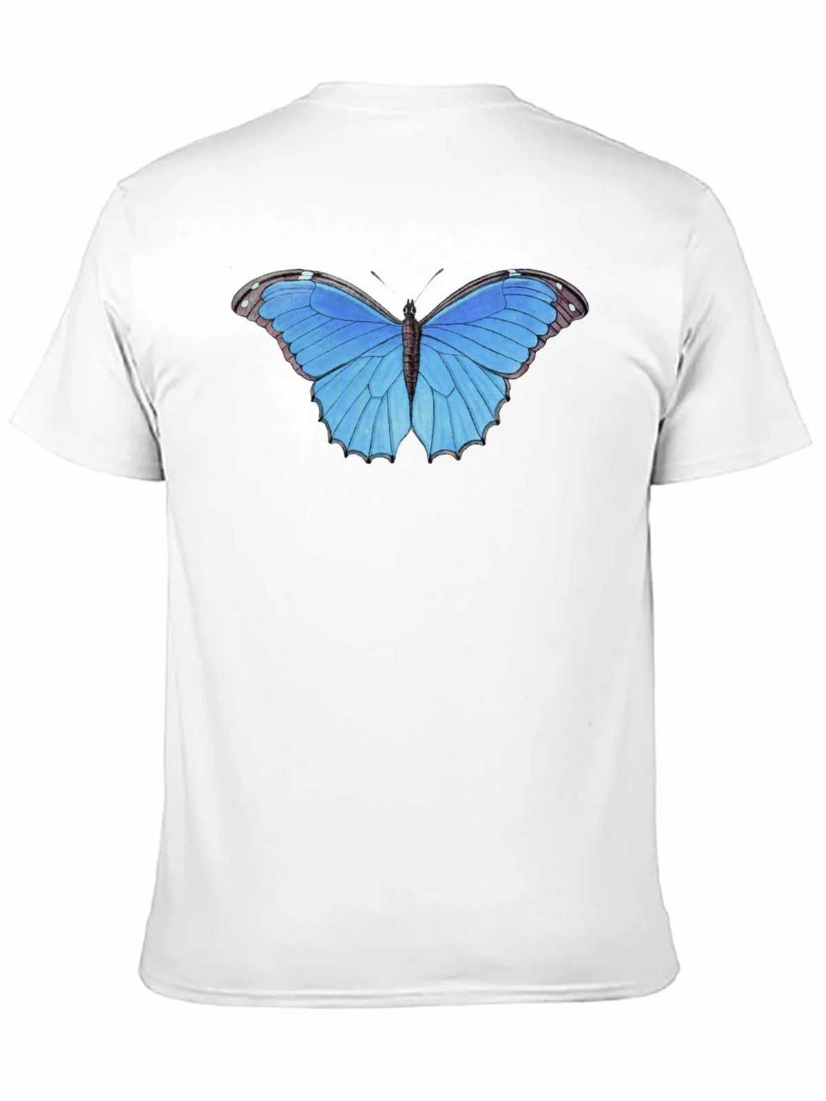 Blue Butterfly Graphic Tee - Unisex Black T-Shirt product image 10