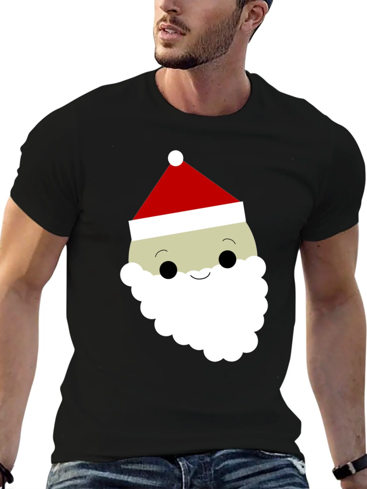 Festive Santa Face Graphic Tee product image 2