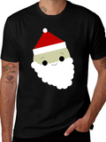 Festive Santa Face Graphic Tee product image 1