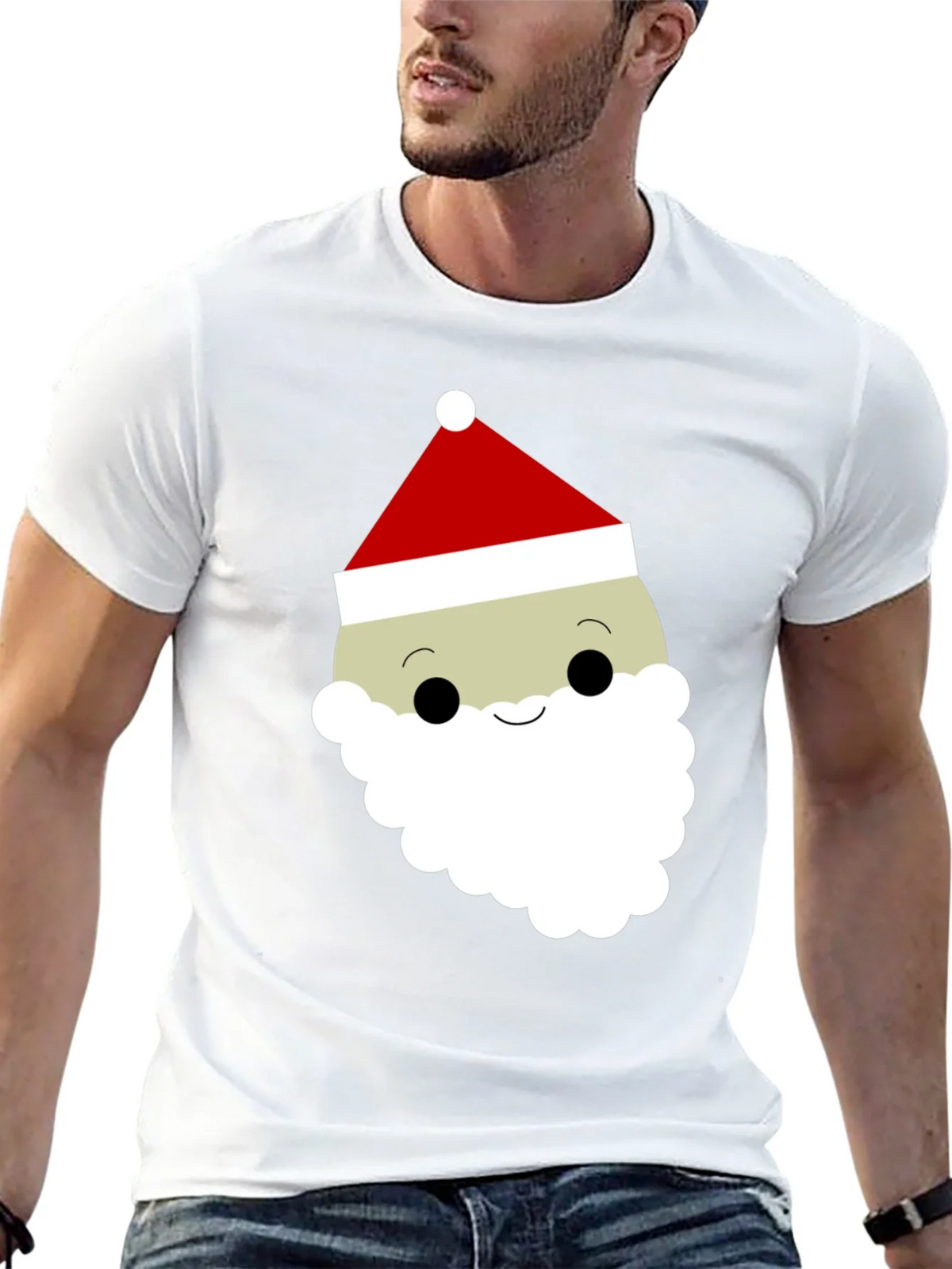 Festive Santa Face Graphic Tee product image 5