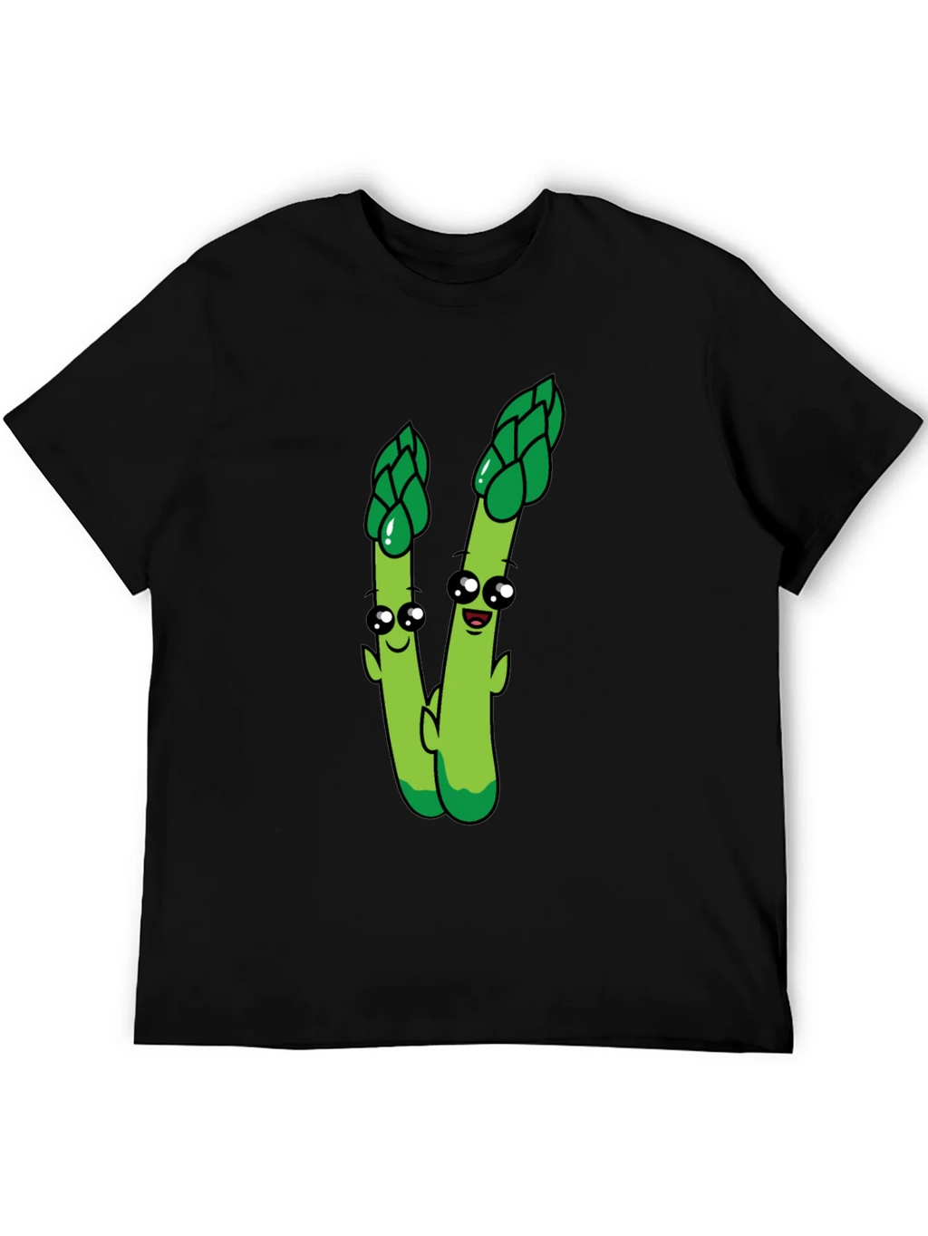 Cartoon Asparagus Graphic Tee - Black product image 4
