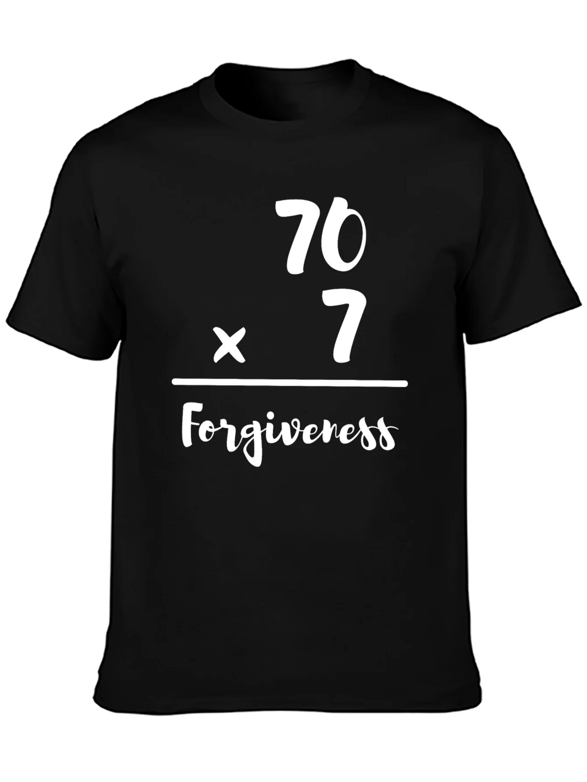70 x 7 Forgiveness Tee - Christian Black T-Shirt product image 2