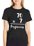 70 x 7 Forgiveness Tee - Christian Black T-Shirt product image 1