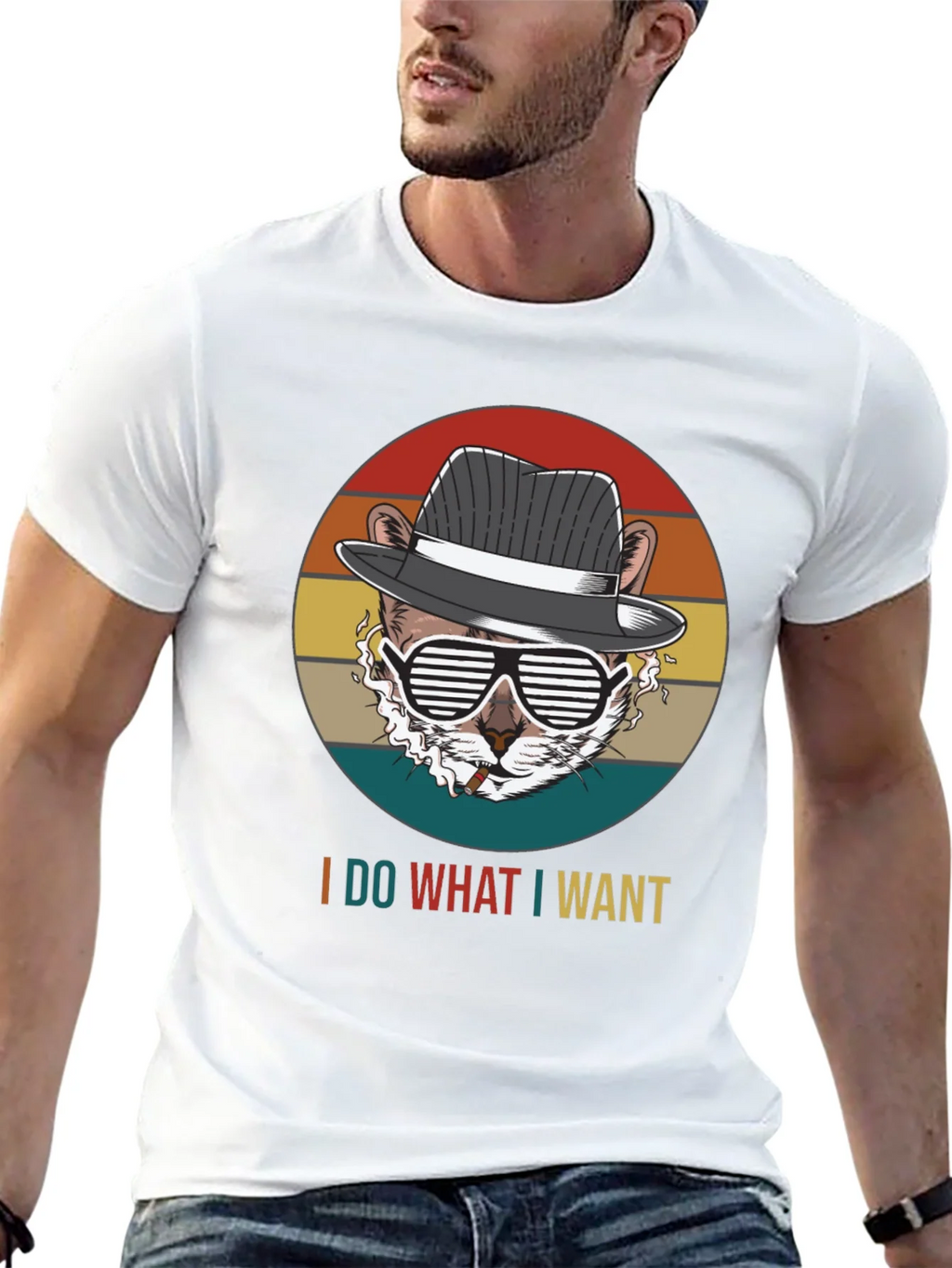 I Do What I Want T-Shirt: Cool Cat Design product image 12