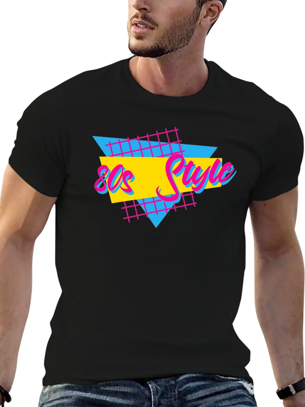 Retro 80s Style T-Shirt - Black product image 6